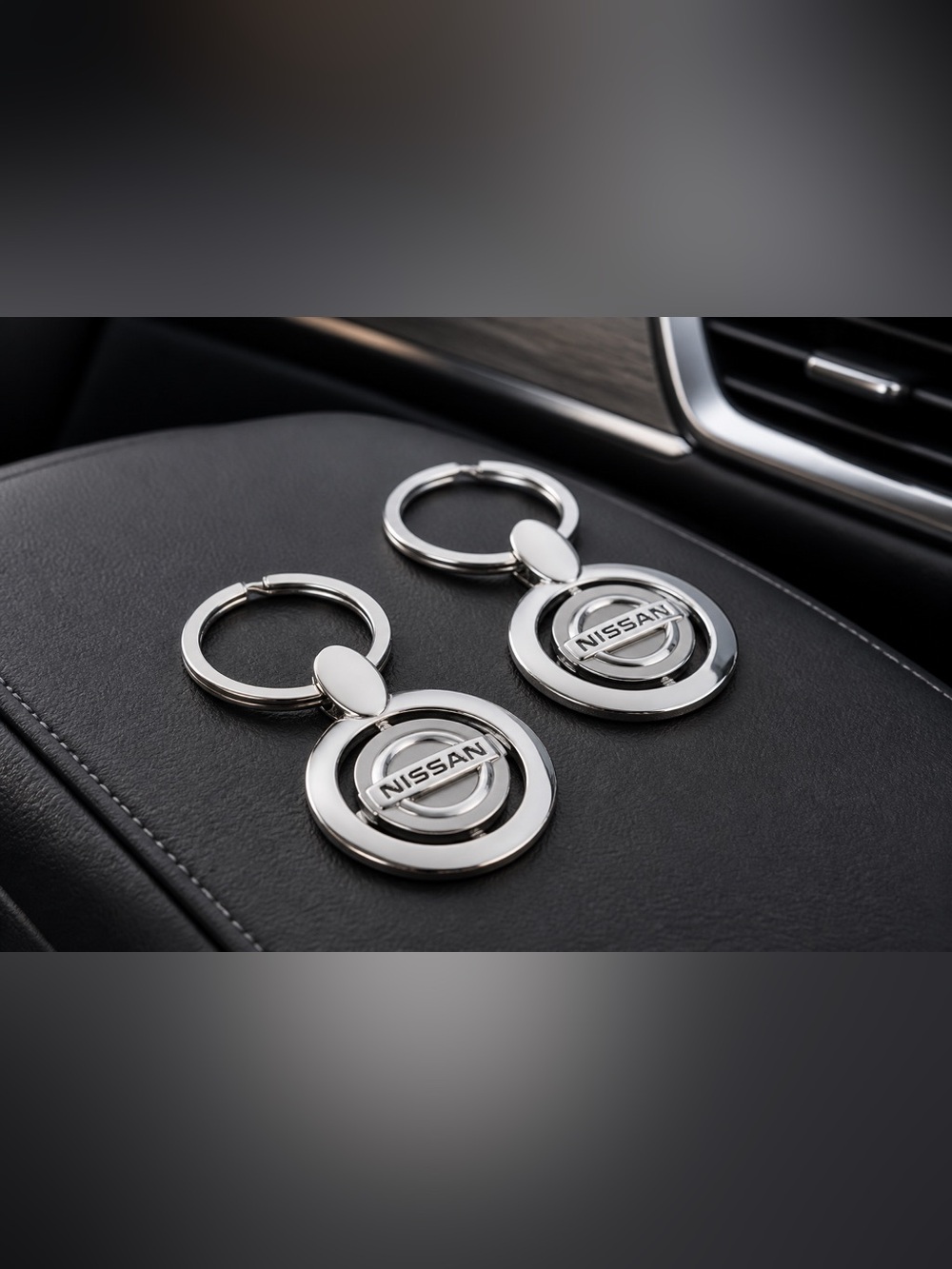 Nissan Silver Keychains - 2 Pack